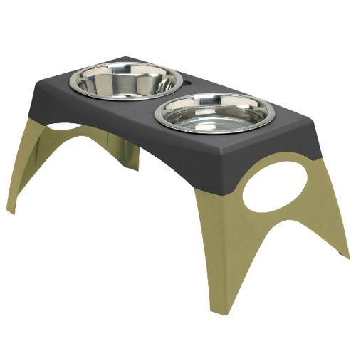 Bergan Elevated Pet Dog Feeder And Waterer Stainless Steel Dish