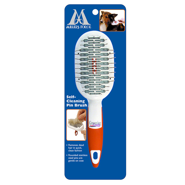 MILLERS FORGE Self Cleaning Pin Brush